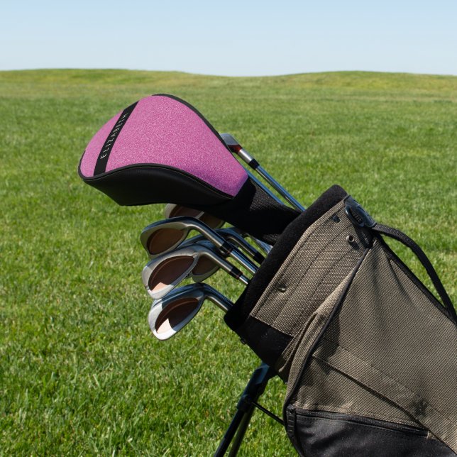 Rosa Glitzer, Hintergrund des Glitzer, Ihr Name Golf Headcover (In SItu)