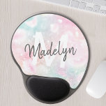 Rosa Glitzer Hübsch Bokeh-Muster Gel Mousepad<br><div class="desc">Personalisieren Sie dieses hübsche rosa Glitzer-Muster einfach mit Ihrem individuelle Name und/oder Monogramm.</div>
