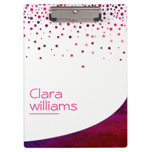 Rosa Glitzer Imitat Sparkle Confetti Moderne Klemmbrett
