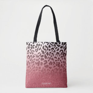 Rosa Glitzer-Leopard-Haut Tasche