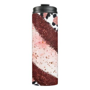 Rosa Glitzer Leopard Thermosbecher