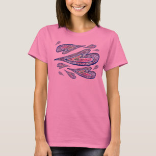 Rosa Glitzer Liebe Kunst Kunst Kunst Kindermädchen T-Shirt