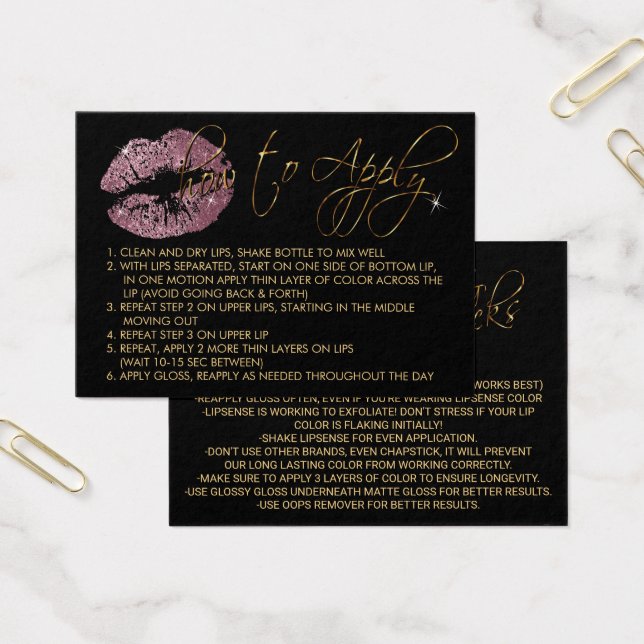 Rosa Glitzer Lippen - Anwenden (Büro)