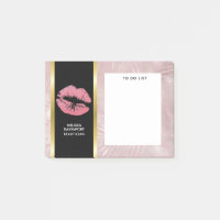 Rosa Glitzer Lips & Rose Gold Tropische Blätter