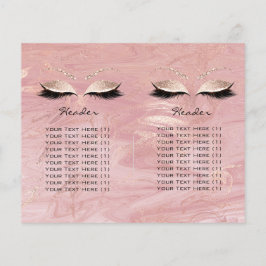Rosa Glitzer Makeup Augenbrauen Lash Preise Packun Flyer