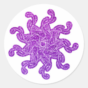 Rosa Glitzer Mandala Stickers