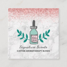 Rosa Glitzer Marmor Aromatherapie Firmenlogo