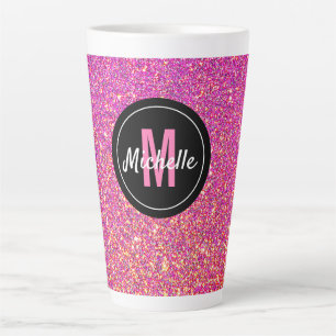 Rosa Glitzer Milchtasse