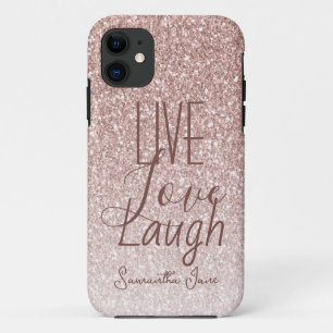 Rosa Glitzer Motivierend Case-Mate iPhone Hülle