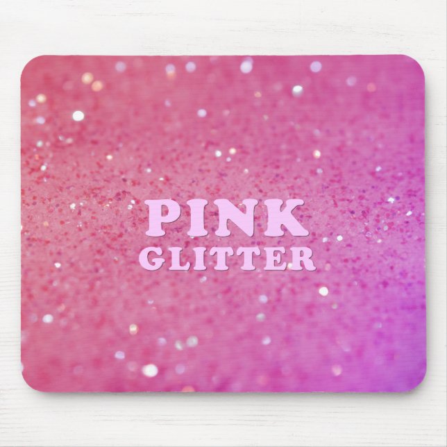 Rosa Glitzer Mousepad (Vorne)