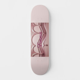Rosa Glitzer Name Emma Skateboard