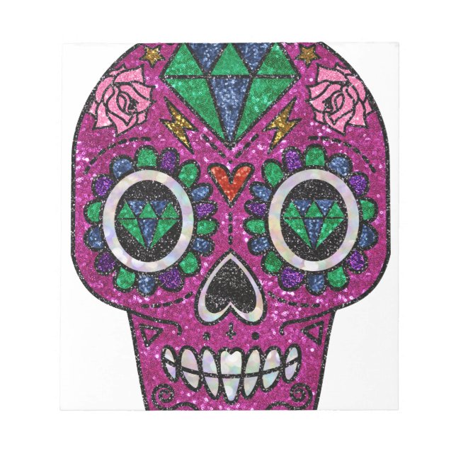 Rosa Glitzer Notizblock (Vorderseite)