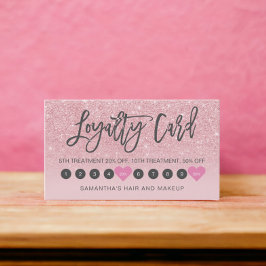 Rosa Glitzer ombre Skript Make Girly 10 Treuekarte