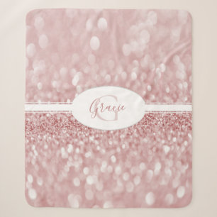 Rosa Glitzer personalisieren Sherpa Blanket Sherpadecke