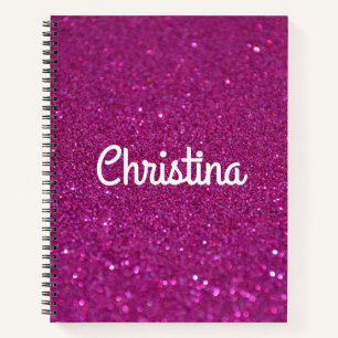 Rosa Glitzer Personalisierter Individuelle Name Ni Notizbuch