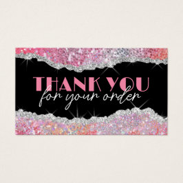 Rosa Glitzer Rabattkarte