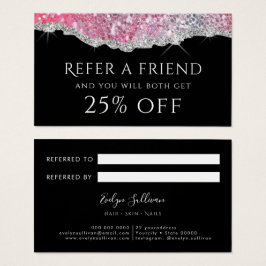 Rosa Glitzer-Referenzkarte