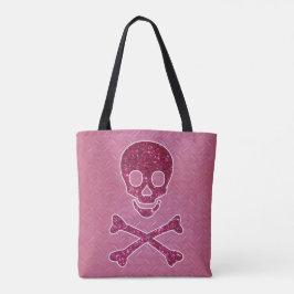 Rosa Glitzer-Schädel-Taschen-Tasche Tasche