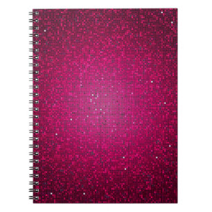 Rosa Glitzer Sequin Disco Glitz Spiral Notebook Notizblock