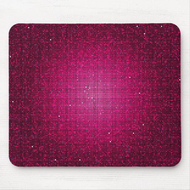 Rosa Glitzer Sequin Disco Personalisiert Mousepad (Vorne)
