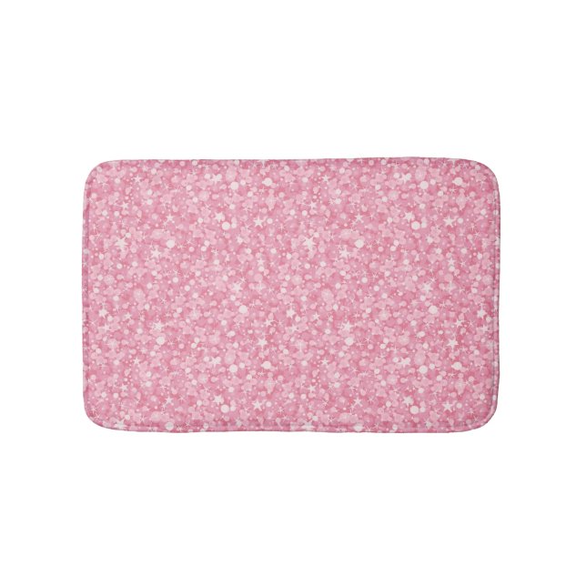 Rosa Glitzer Silver Badematte (Vorderseite)