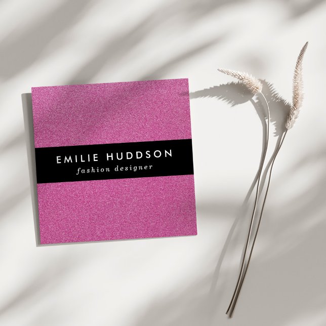 Rosa Glitzer, Sparkle, Hintergrund des Glitzer Quadratische Visitenkarte (Von Creator hochgeladen)