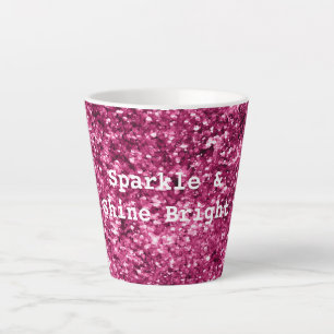 Rosa Glitzer Sparkle Milchtasse