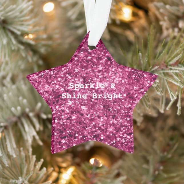 Rosa Glitzer Sparkle Ornament (Baum)