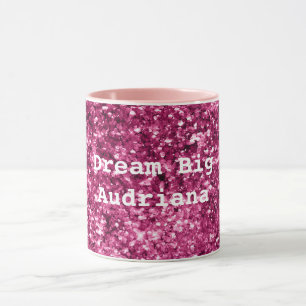 Rosa Glitzer Sparkle Tasse