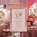 Rosa Glitzer Tiara Crown Elegant Sweet 16 Einladung<br><div class="desc">Eleganter rosafarbener Hintergrund gerahmt mit einer Rose errötet Imitate Glitzer Rahmen. Imitate rosa Schmuck tiara Akzent Grafik. Eine perfekte Einladung für alle Ihre 16 Party. Ideal für Ihren besonderen Tag. Absolut atemberaubend.</div>