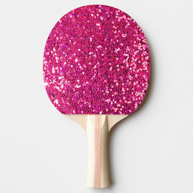Rosa Glitzer Tischtennis Schläger (Vorderseite)