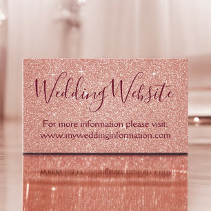 Rosa Glitzer und sparkle Business Begleitkarte