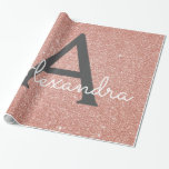 Rosa-Glitzer und Sparklogramm Geschenkpapier<br><div class="desc">Rosa Rose Gold und Holzkohle Grau (grau) Imitat Glitzer und sparkle Elegant Geschenkpapier. Dieses Geschenkpapier kann so angepasst werden,  dass es Ihren Anfangs- und Vornamen für ein Geschenkpaket für eine Girl's Baby Duwer,  Brautparty,  Junggeselinnen-Abschied oder Girl's Birthday Party enthält.</div>