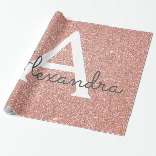 Rosa-Glitzer und Sparklogramm Geschenkpapier