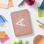Rosa-Glitzer und Sparklogramm iPad Pro Cover<br><div class="desc">Rosa Rose Gold Imitate Glitzer und sparkle Elegant Monogram Case. Dieser Fall kann so angepasst werden,  dass er Ihren Anfangs- und Vornamen enthält.</div>