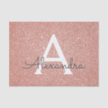 Rosa-Glitzer und Sparklogramm Seidenpapier<br><div class="desc">Rosa Rose Gold Imitate Glitzer und sparkle Elegant Geschenkpapier. Dieses Geschenkpapier kann so angepasst werden,  dass es Ihren Anfangs- und Vornamen für ein Geschenkpaket für eine Girl's Baby Duwer,  Brautparty,  Junggeselinnen-Abschied oder Girl's Birthday Party enthält.</div>