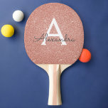 Rosa-Glitzer und Sparklogramm Tischtennis Schläger<br><div class="desc">Rosa Rose Gold Imitate Glitzer und sparkle Elegant Monogram Ping Pong Paddle. Dieses Ping Pong Paddle kann so angepasst werden,  dass es Ihren Anfangs- und Vornamen enthält.</div>