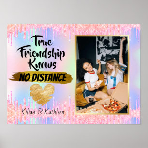Rosa Glitzer weg Freundschaft Distanz Foto Poster