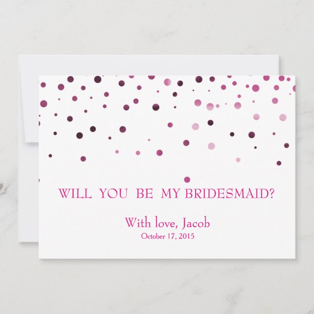 Rosa Glitzer wirst du meine Einladung sein (Vorderseite)