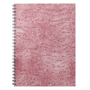 Rosa Glitzer Zebra Notizblock