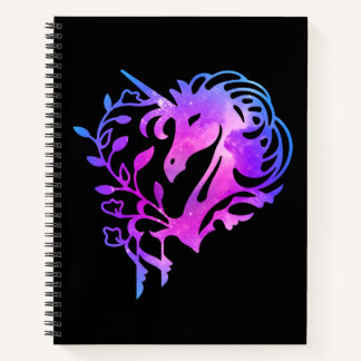 Rosa Glitzern Galaxy Unicorn-Notebook Notizbuch