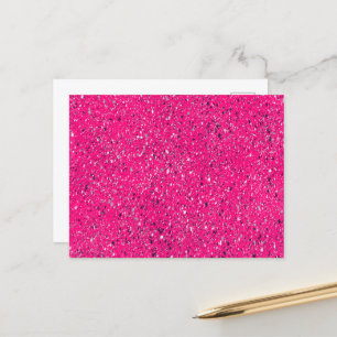 Rosa Glitzern Terrazzo Print Postkarte