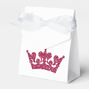 Rosa glitzernde Kronenprinzessin königliche Partyb Geschenkschachtel