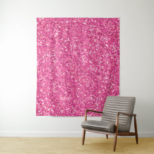 Rosa glitzerndes Glitzer Wandteppich