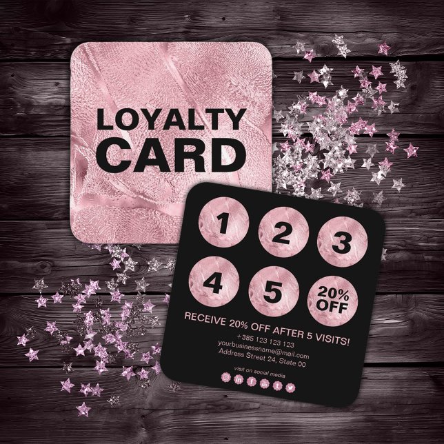 Rosa Glossy Paint Elegant Treuekarte (Von Creator hochgeladen)