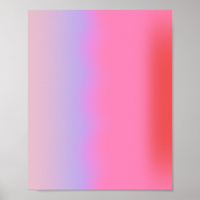 Rosa Glow Gradient Poster (Vorne)