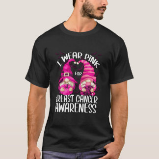 Rosa Gnom Hexe für Frauen Kürbis Brustkrebs H T-Shirt