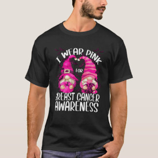 Rosa Gnom Hexe für Frauen Kürbis Brustkrebs H T-Shirt