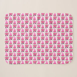 Rosa Gnome Herzen Waldland Skandinavisch Süß Sherpadecke
