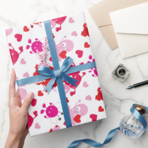 Rosa Gnomen in Form von Geschenkpapier